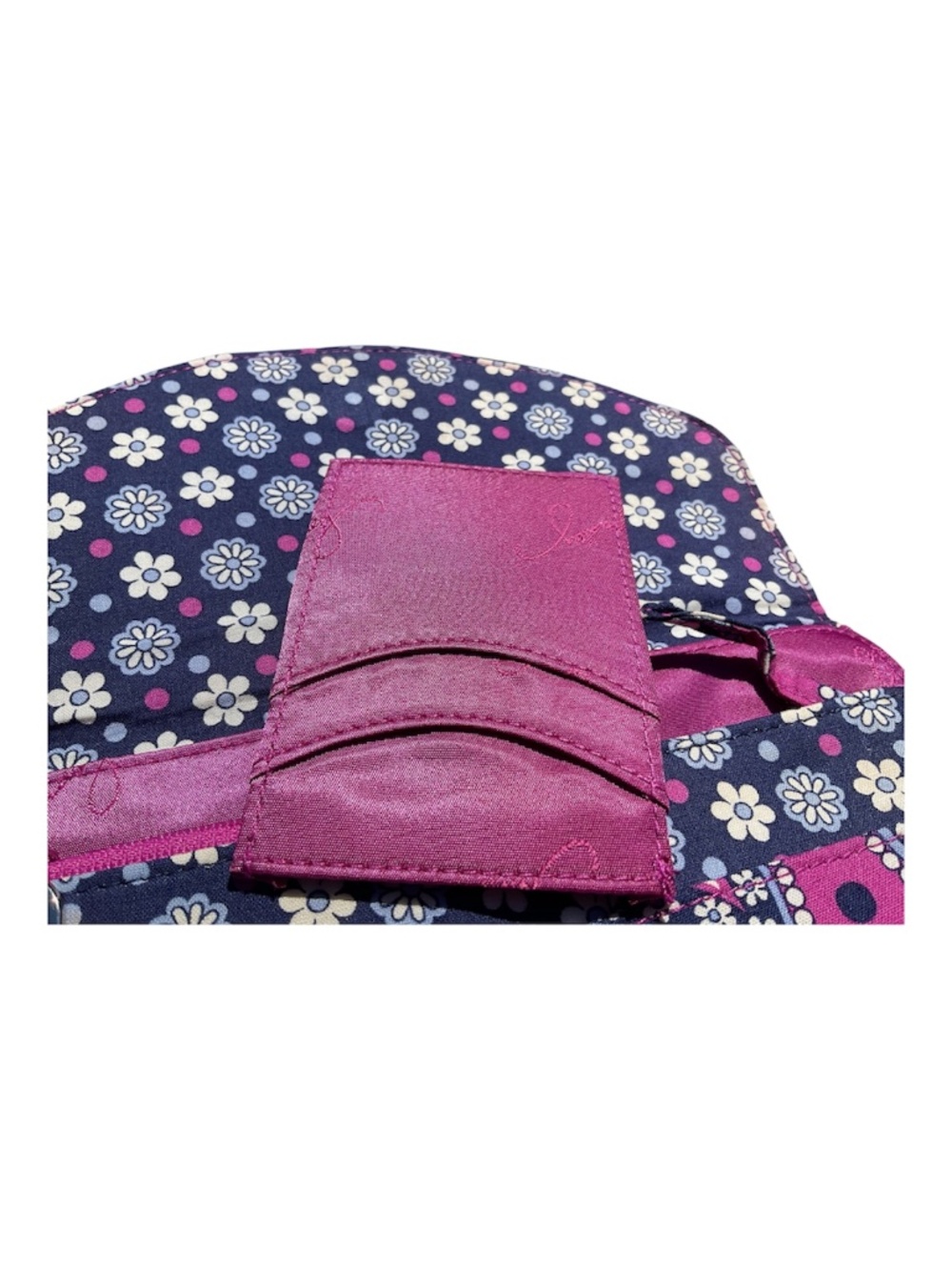 Vera Bradley Travel Envelope Wallet Boysenberry Paisley purple blue white - Picture 5 of 9